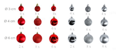 Relaxdays Christmas Ornament Set