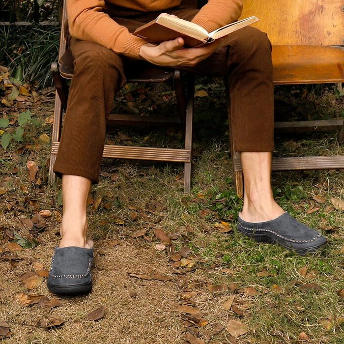 Чоловічі домашні тапочки Zigzagger з мікрозамші та піною з пам'яті, 42/43 EU, темно-сірий