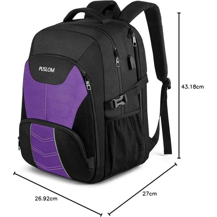 Чоловічий рюкзак 55L, великий, водовідштовхуючий, з відділенням для ноутбука 18.4