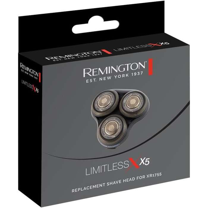 Електричний чоловічий бритва Remington X5 з гібридною системою SynX та тримером, Rotationsrasierer XR1755 (Чорний/Нержавіюча сталь)