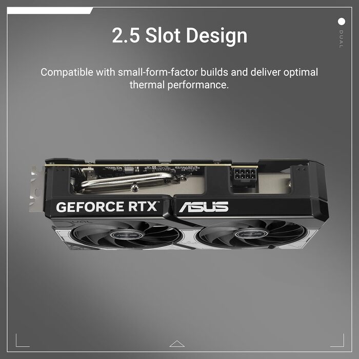 Ігрова відеокарта ASUS Dual GeForce RTX 5060 OC Edition 8GB GDDR7, чорна