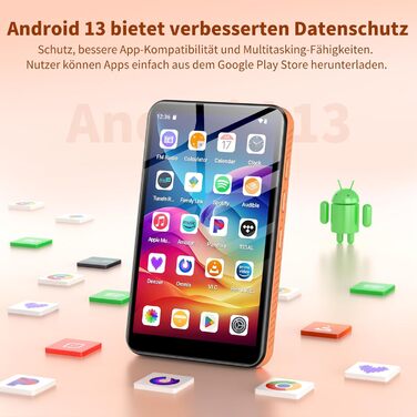 MP3 плеєр Bluetooth WiFi Android 13, 4