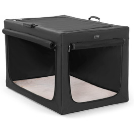 Клітка для собак Petsfit, велика, розкладна, чорна, 90x61x58 см, з підстилкою