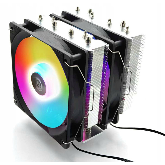 Система охолодження процесора PWM ARGB 240W для AMD та Intel LGA 1700/AM5, 6 теплових трубок