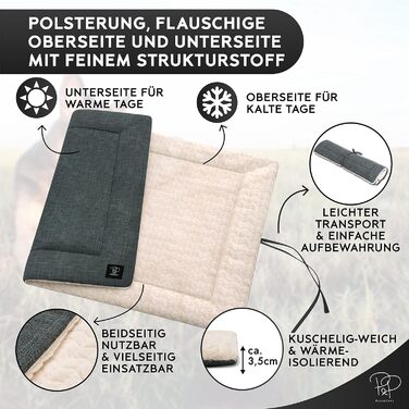 М'яка ковдра для собак Pawz | 2 шт. | 100x70 см | Стильна, міцна, для переноски, подорожей | Підходить для собак та котів