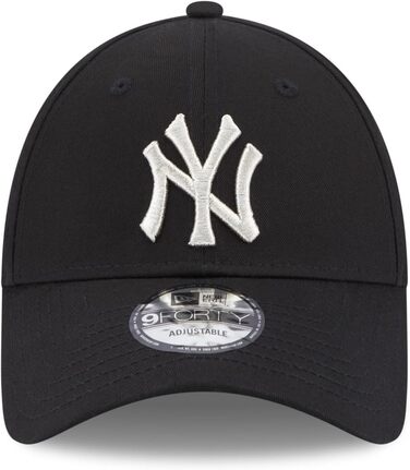 Кепка New Era New York Yankees MLB з металевим логотипом, чорна, регульована, жіноча, 9Forty