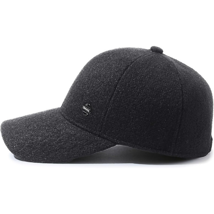 Кепка YAMEE для чоловіків на зиму з відкидними навушниками, тепла бейсболка, універсальний розмір (2361*Сірий)