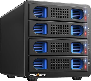 Корпус для жорстких дисків 10Gbps з алюмінію Dual Bay з вентилятором для 2.5/3.5 SATA HDD/SSD з USB A/C 3.2, Hot Swappable, Daisy Chain, без інструментів, DAS (не RAID/NAS)