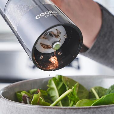 Набір Cooks Professional: електричні млини для солі та перцю з регулюванням помелу, нержавіюча сталь, графіт