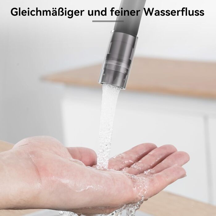 Змішувач кухонний CECIPA SOFETIY SERIE чорний з гнучким гусаком 360° для високого тиску, з нержавіючої сталі, для мийки, однолеверний