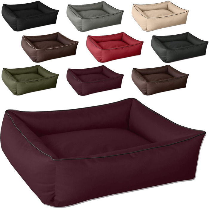 Лягушкове ліжко для собак BedDog MAX, XXL, бежеве (80x65x18 см), знімний, washable, для великих собак