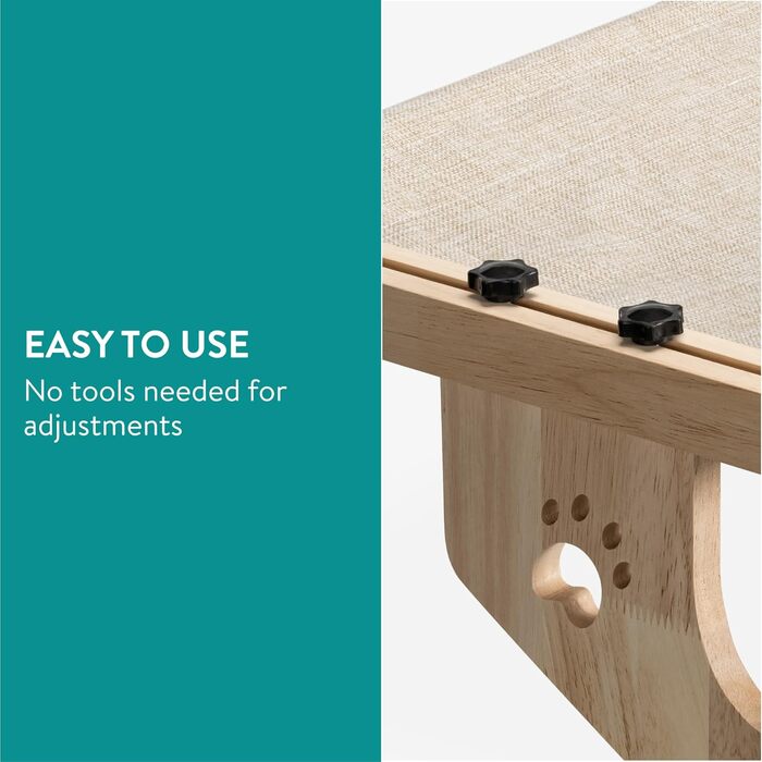 Navaris Cat Hammock for Windowsill - Cozy Lounger - Window Perch Cat Bed - Window Sill Lounger for up to 14 kg - Tool-Free Assembly