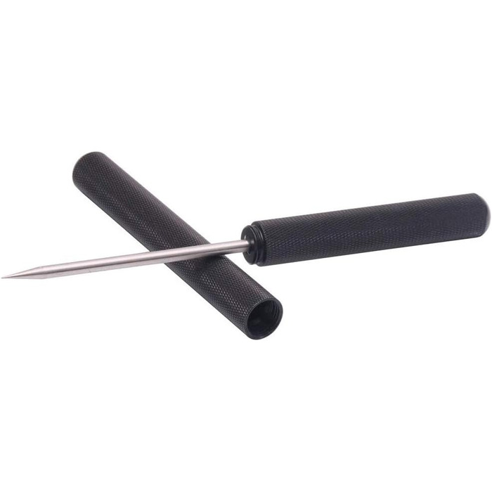Roos 22.9 cm Portable Ice Pick with Aluminum Alloy Safety Cover Kitchen Tool Black