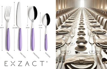 Набір столових приборів Exzact Rostfrei Stahl (нержавіюча сталь) EX07 (Фіолетовий, 16 шт.)