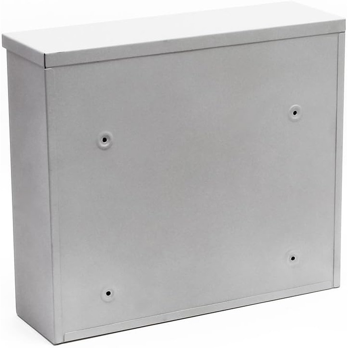 Поштовий ящик Wiltec V12 сталевий оцинкований сріблястий з замком, вікном та табличкою для імені 360x115x320 мм