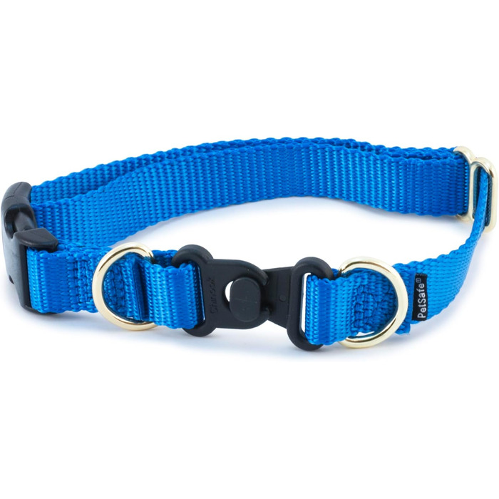 PetSafe KeepSafe нашийник для собак, нейлон, міцна блискавка, для всіх порід, Medium (2 дюйми), кобальтово-синій (0.75 дюйм)