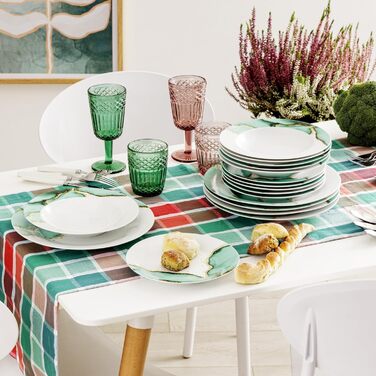 Сервіз Baroni Home на 6 осіб: 18 предметів з порцеляни, стиль мармур