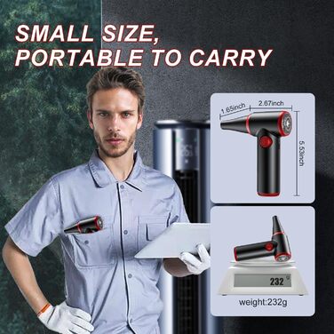 Електричний пилосос для видалення пилу ATENGEUS з регулюванням швидкості, 100500 об/хв, з LED-підсвічуванням, для ноутбуків, ПК, офісних пристроїв, диванів