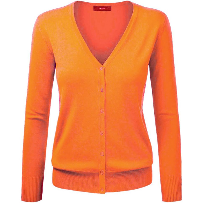Жіночий кардиган Gothden базовий в'язаний на ґудзиках (3XL, Оранжевий)