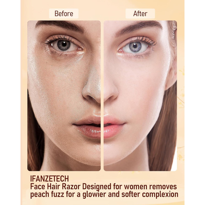 Електричний тример для брів та обличчя для жінок iFanzeTech: прецизійний триммер для брів та електричний жіночий гоління обличчя та бороди