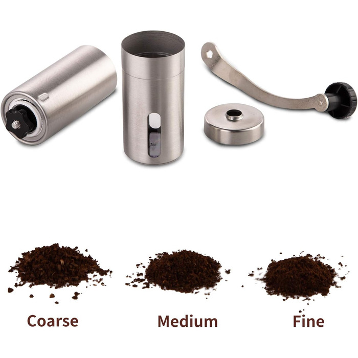 Ручна кавомолка PARACITY з нержавіючої сталі, керамічний жорно, для Aeropress, фільтр-кави, еспресо, френч-прес, турка, подарунок