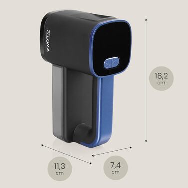 ZEEGMA LINTEE Чорний Фетрошліфувальник Електричний для різних тканин, 5W, 3 набори лез, 3 швидкості, контейнер 100 г, LCD дисплей, акумулятор 1800 mAh, LED підсвічування, USB-C кабель