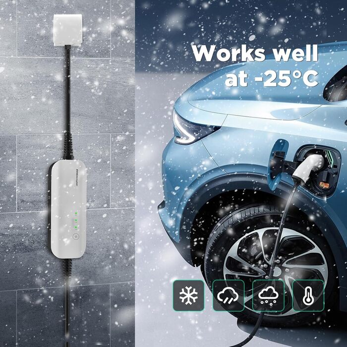 Кабель для зарядки електромобіля Type 2 6-16A 11kW CEE з сумкою 6м (1 фаза 3.6kW) - Mobile Wallbox