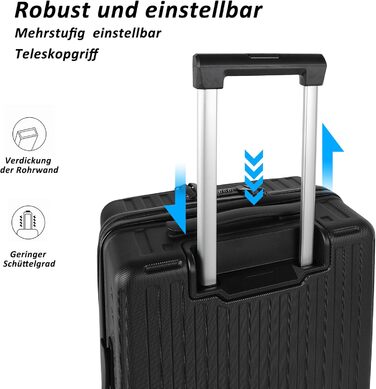 Валіза ручної поклажі TANTOMI з відділенням для ноутбука, 50 см, жорсткий корпус ABS, 4 колеса, TSA-замок (Світло-темнозелений, 41 л)