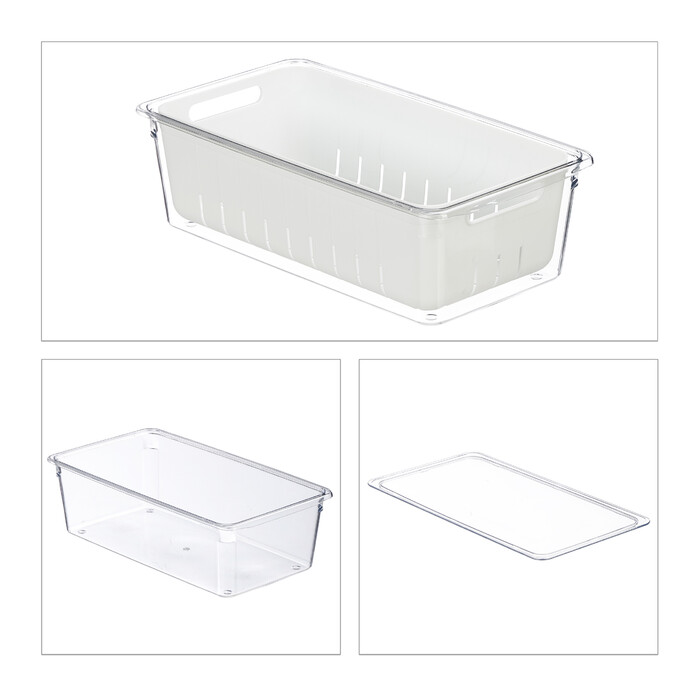 Relaxdays Refrigerator Organizer 3-Piece Set