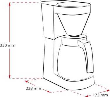 Кавомашина Melitta Easy знімний фільтр, для 10 чашок, термокана, білий