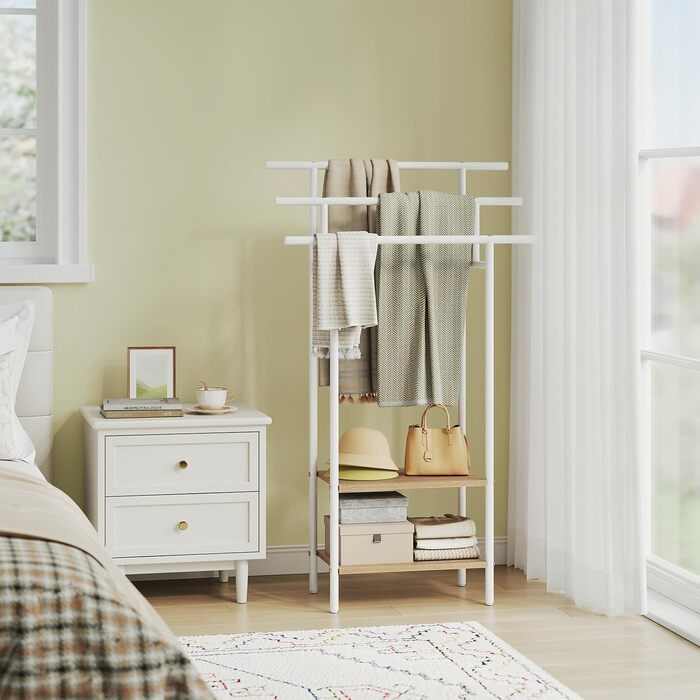 Підставка для рушників EUGAD з 3 полицями, з металу та ДСП, для ванної кімнати