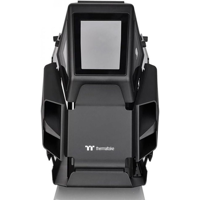 Корпус для ПК Thermaltake AH T200 Black, Micro-ATX, загартоване скло 3мм, Helikopter-дизайн, чорний