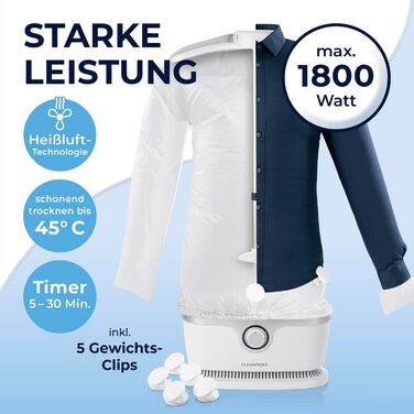 CLEANmaxx Автоматичний випрямляч сорочок | Замінює праску, відпарювач, steamer | Пристрій для випрямлення сорочок, блузок та штанів | Інноваційний та ефективний (з насадкою для штанів, рожевий)