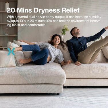 Зволожувач повітря Airelax 2.5L з аромадифузором, тихий, з автовимкненням, для дитячої кімнати, рослин, 360°