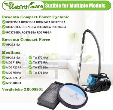 Фільтри HEPA для пилососів Rowenta Compact Power Cyclonic Force (ZR005901) - набір 3 шт.