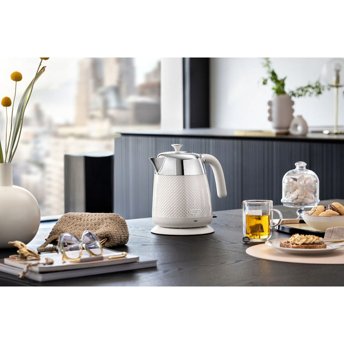 Електричний чайник De'Longhi Luminosa KLB2001.W 2000 Вт, Twill White