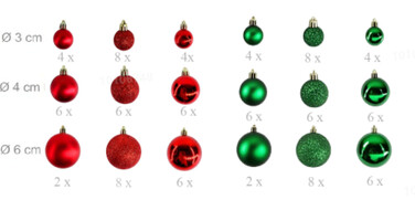 Relaxdays Christmas Ornament Set