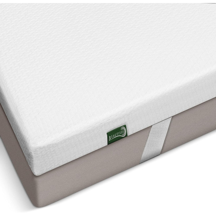 Beautissu 7 Zone Mattress Topper 90x200 cm – Topper 90x200 cm for Box Spring Bed, Mattresses, 30 cm Height – Non-Slip, Breathable Mattress Protector, 7 cm Visco Foam Mattress Pad – BeauNuit MT Lux