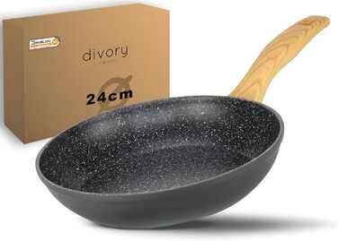 Набір сковорідок DIVORY 3 шт. (20, 24, 28 см) з антипригарним покриттям для всіх плит, включаючи індукційні. Безпечні ручки, придатні для миття в посудомийній машині.