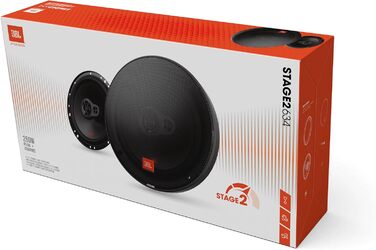 Автомобільна акустика JBL Stage2 634, 3-смугові динаміки Harman Kardon, 250 Вт, 16,5 см (6,5''), комплект 2 шт.