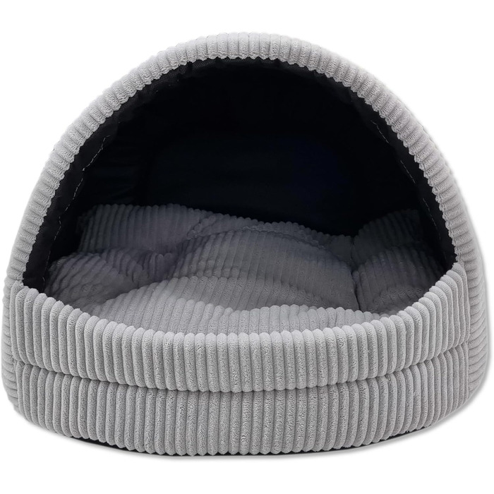 Будка для собак ODOLPLUSZ Hundehütte, сіра, Cord, розмір M - комфортна, зручна, для собак та котів