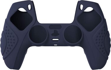 Ергономічний силіконовий чохол eXtremeRate PlayVital для геймпада PS5, захисна накладка з м'якої гуми з насадками на стіки (2 шт), Guardian Edition, синій колір