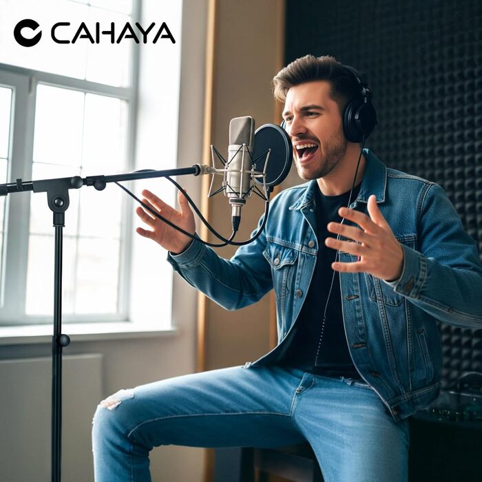 Стійка для мікрофона Cahaya CY0239: металева, портативна, з чохлом для вокалу, виступів, весіль та вулиці