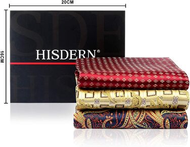HISDERN Шовковий краватко-шарф чоловічий Paisley для весілля, Ascot, краватка-хустинка, білий, універсальний розмір. Комплект з кишеньковим хустинкою для бізнесу.