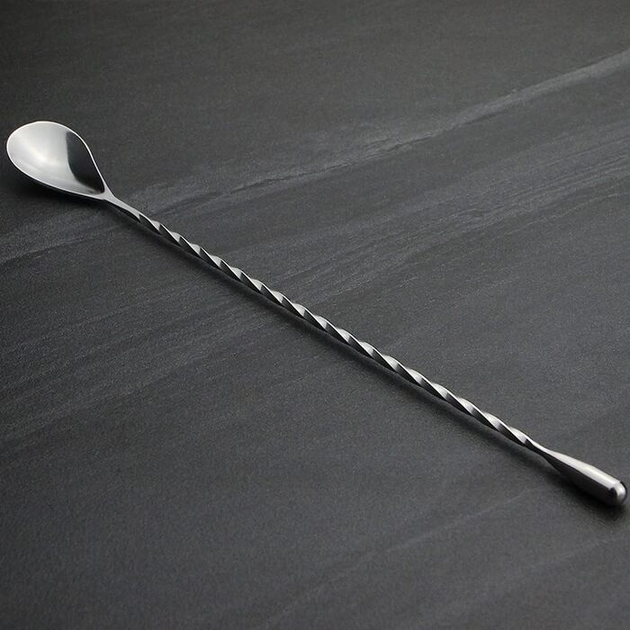 Якісний барний мішальний ложка YFWOOD з нержавіючої сталі, довгий руків'я, для коктейлів, бармени, спіральний дизайн, срібний колір