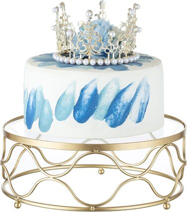 Підставка для торта NUPTIO: кругла, 30 см, з акриловою платформою. Ідеально для весілля, дня народження, дитячого свята, декору.