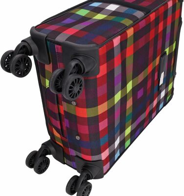 Чемодан-валіза Kenorada SoftLITE 4w, 55 см, ручна поклажа, багатобарвний, з TSA замком