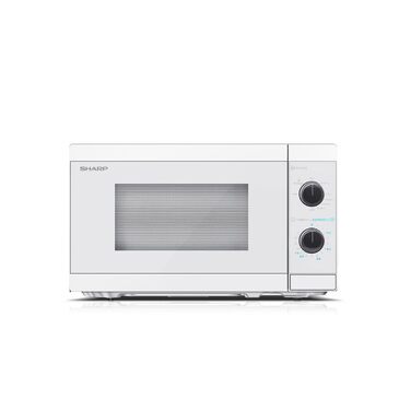 Мікрохвильова піч Sharp YC-MG01E-B з грилем, 20л, 800Вт/1000Вт, ручне керування, колір кристаль-білий