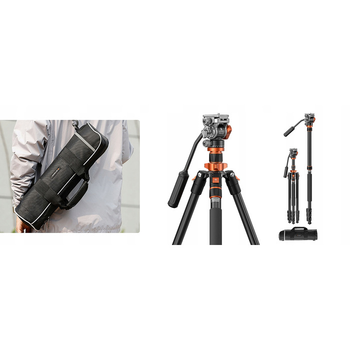 Відеоштатив K&F Concept K234A7 з гідравлічною головкою FH-03