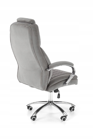 Ергономічне обертове крісло Halmar King 2, сірий велюр, з регулюванням висоти